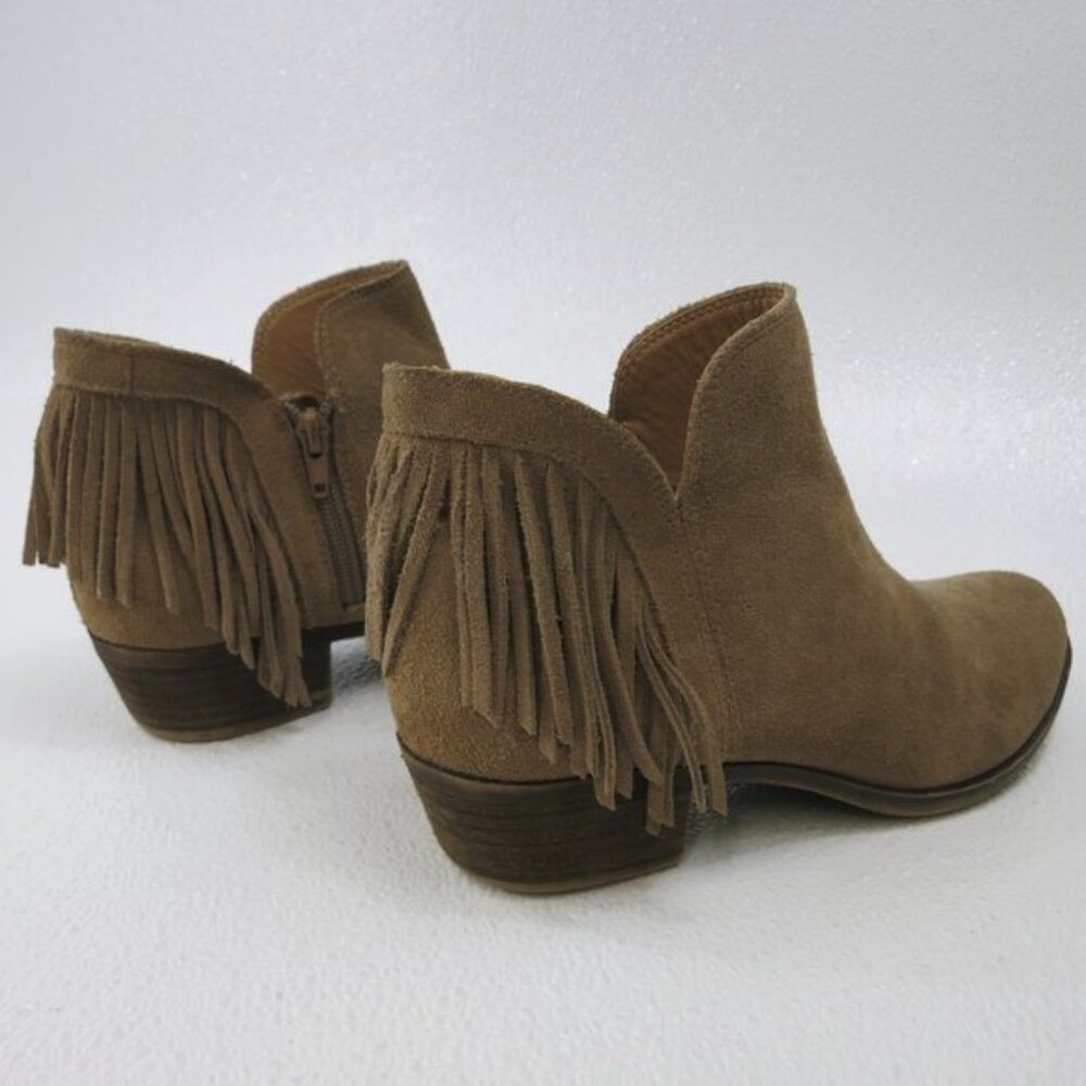 Lucky Brand Suede Leather Fringe Boots Shoes Women's Footwear Size 7.5 M - Picture 4 of 7